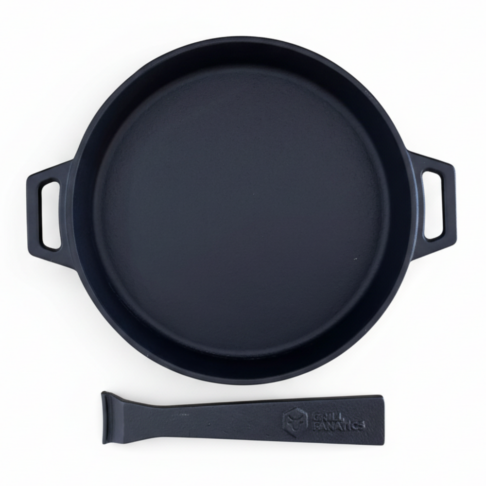 Cookinglife Grill Frying Pan / Skillet Cast Iron ø 25 cm - Detachable handle