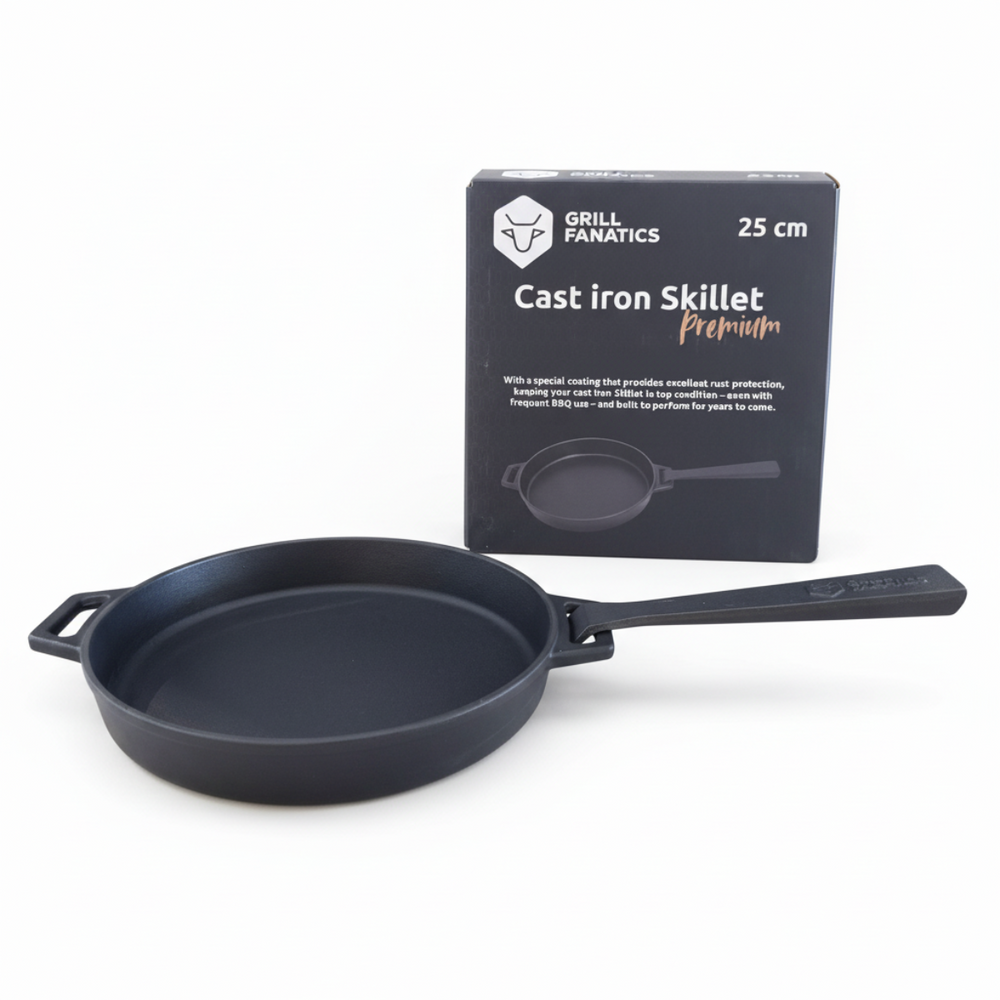 Cookinglife Grill Frying Pan / Skillet Cast Iron ø 25 cm - Detachable handle
