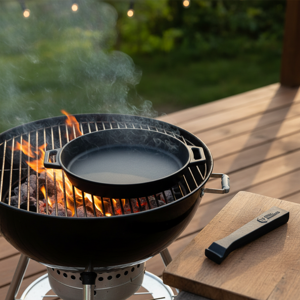 Cookinglife Grill Sartén / Skillet de Hierro Fundido ø 25 cm - Mango Desmontable