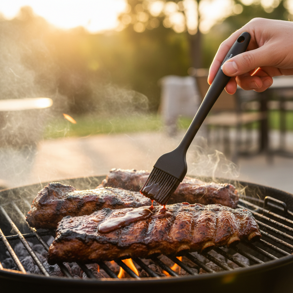 Cookinglife Grill Brochas para BBQ / Brochas para hornear - Silicona - 2 unidades - 21 y 25 cm