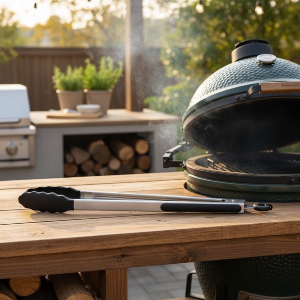 Cookinglife Grill Pinzas para BBQ 40 cm - Cabeza de silicona