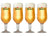 Grolsch Beer Glasses on Stem Classic - 250 ml - 4 pieces
