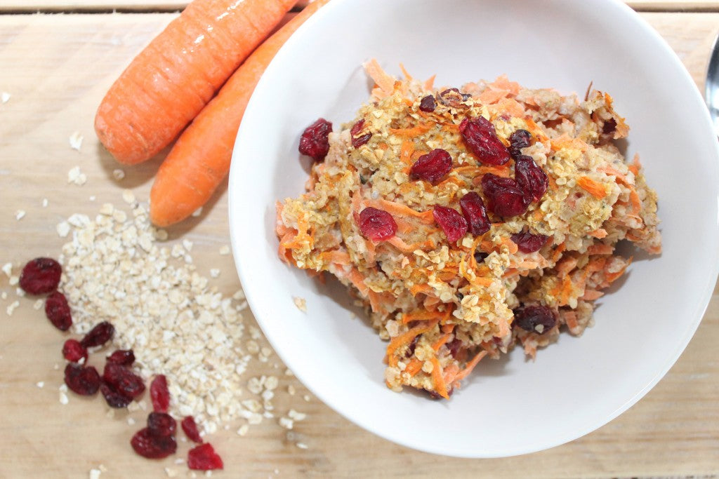 A nutritious and flavorful baked oatmeal breakfast with carrot