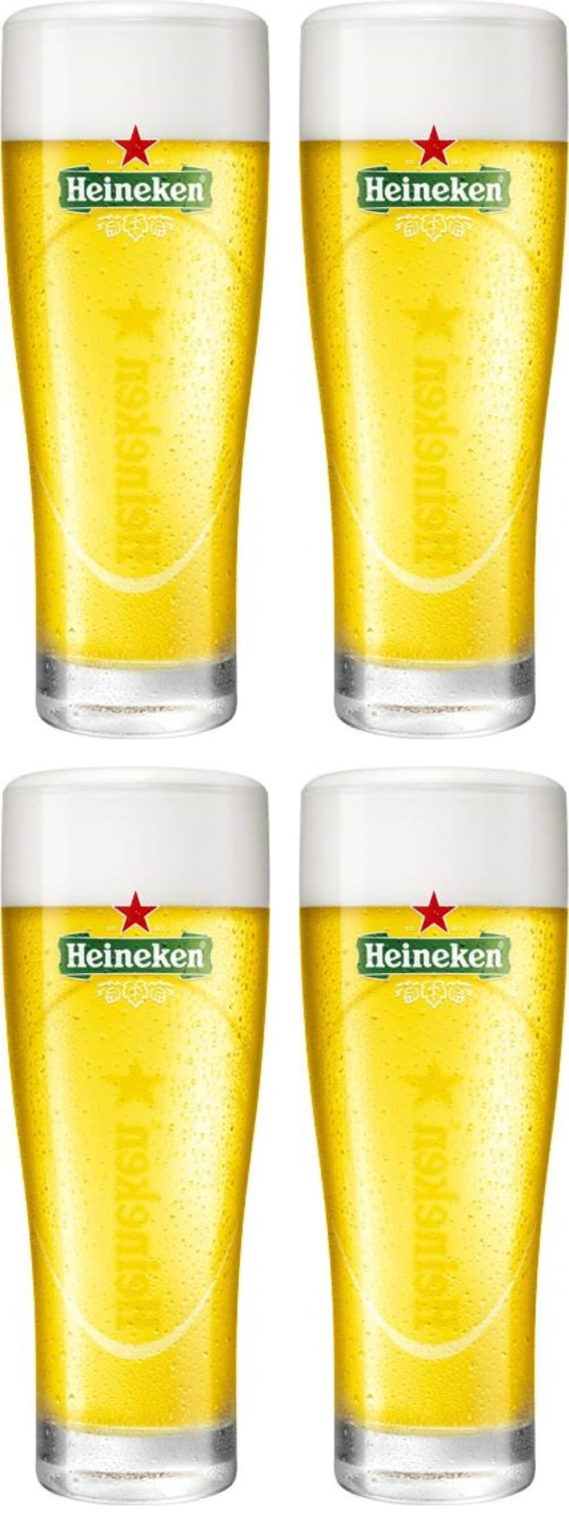 Heineken Beer Glasses Ellipse - 250 ml - 4 pieces