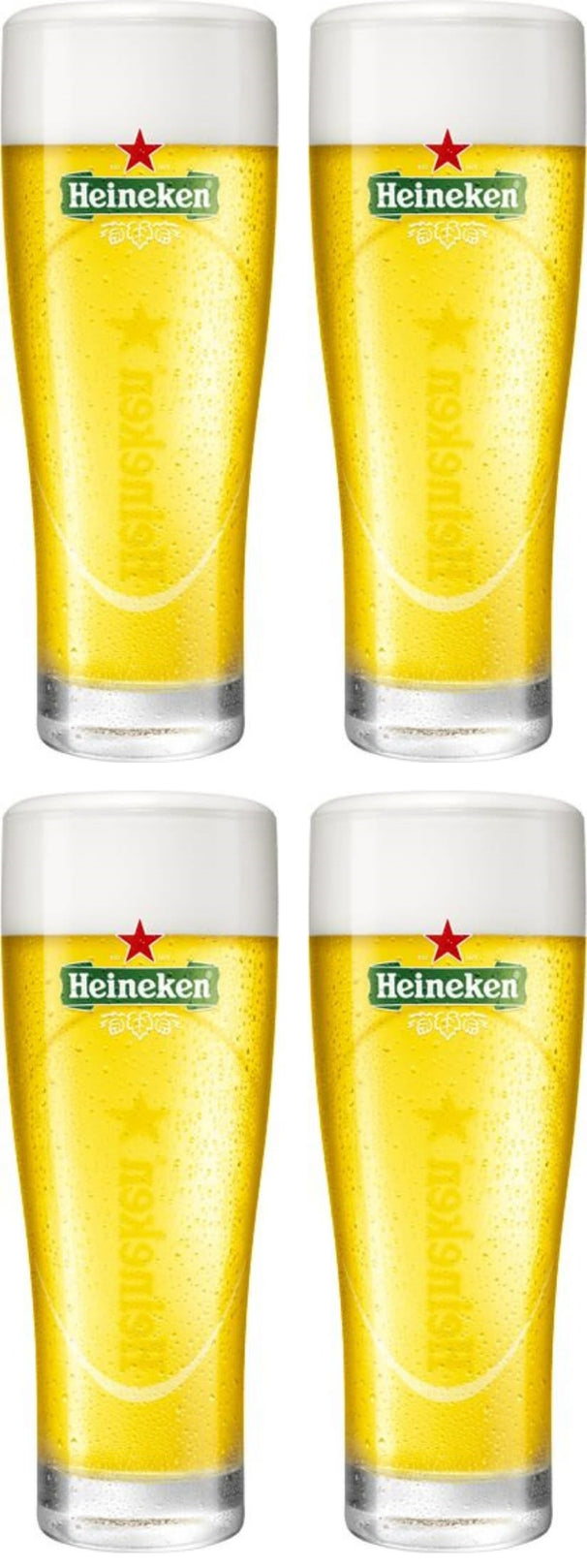Heineken Beer Glasses Ellipse - 250 ml - 4 pieces