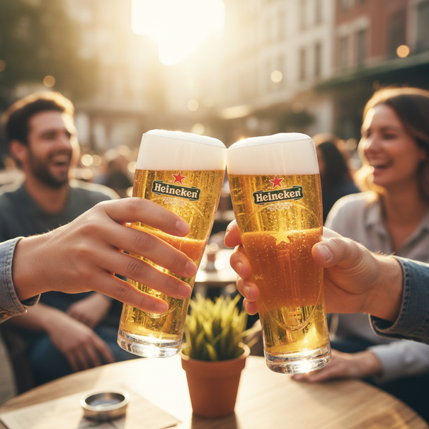 Vasos de cerveza Heineken Ellipse - 250 ml - 2 piezas