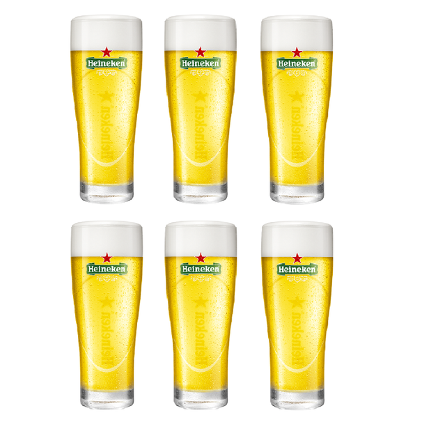 Vasos de cerveza Heineken Ellipse - 250 ml - 6 unidades