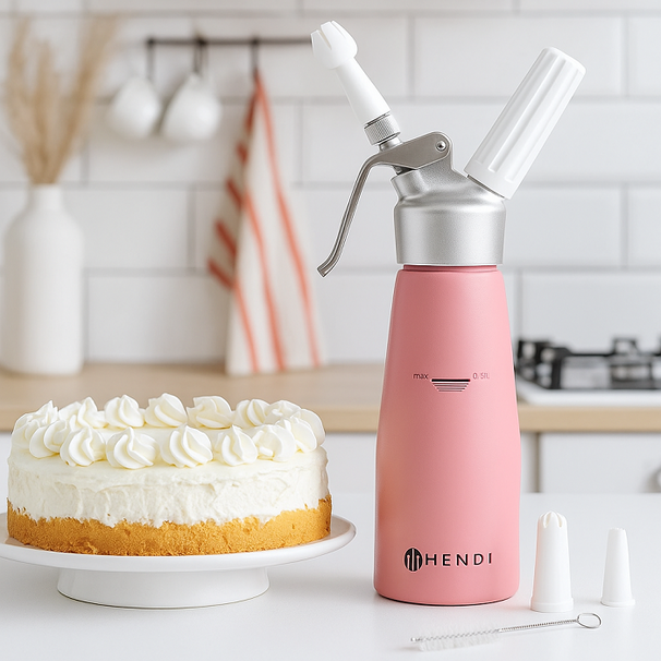 Sifón para nata Hendi Pastel Rosa - 500 ml