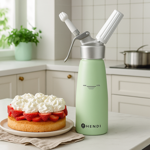 Sifón para nata Hendi Pastel Verde - 500 ml