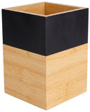 Cosy & Trendy Utensil Holder Black & Wood - 10 x 10 x 14.5 cm
