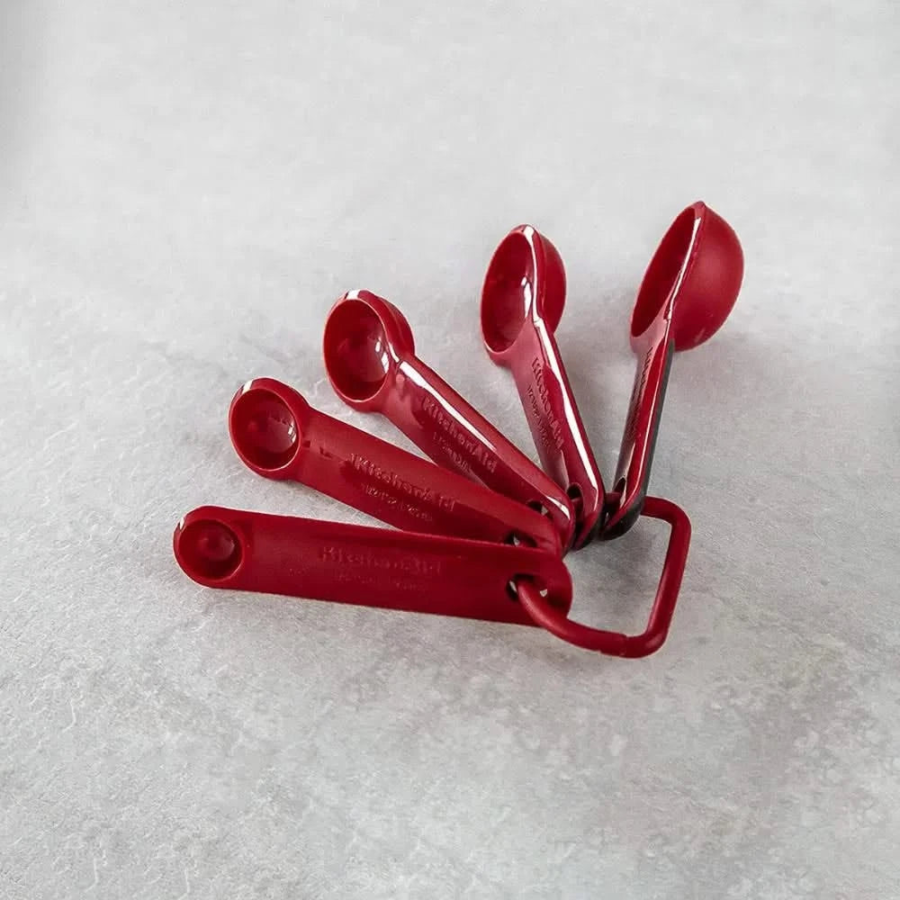 KitchenAid Measuring Spoon set Core Empire Red Plastic 5-piece - 1.25-15-ml
