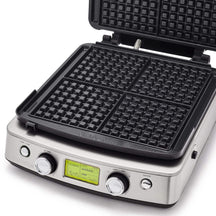 GreenPan Waffle Maker - Black - including 2 sets of waffle plates - ceramic non-stick coating