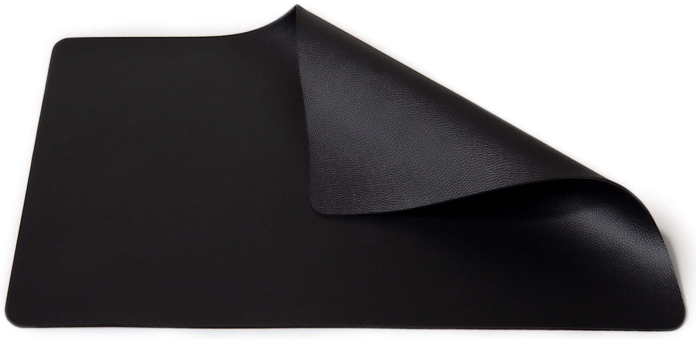 Cookinglife Placemats - Vegan leather - Black - 46 x 33 cm - 6 pieces