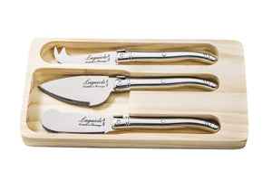 Cuchillos para queso Laguiole Style De Vie Acero inoxidable 3 piezas