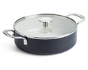 KitchenAid Sauté Pan with Lid Aluminium Matte Black ø 24 cm / 3.1 Litres - ceramic non-stick coating