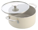 KitchenAid Olla Aluminio Almond Cream ø 24 cm / 4,9 litros - revestimiento antiadherente cerámico