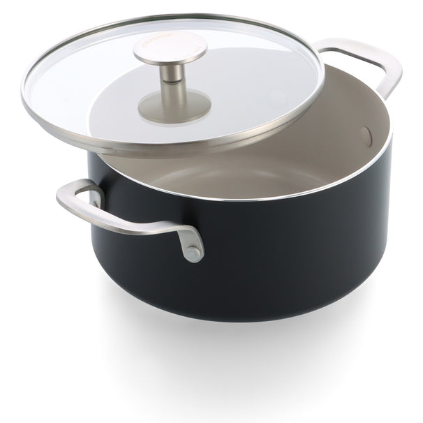 KitchenAid Cooking Pot Aluminium Matte Black ø 24 cm / 4.9 Litres - ceramic non-stick coating