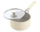 KitchenAid Saucepan Aluminium Almond Cream ø 16 cm / 1.6 Litres - with lid - ceramic non-stick coating