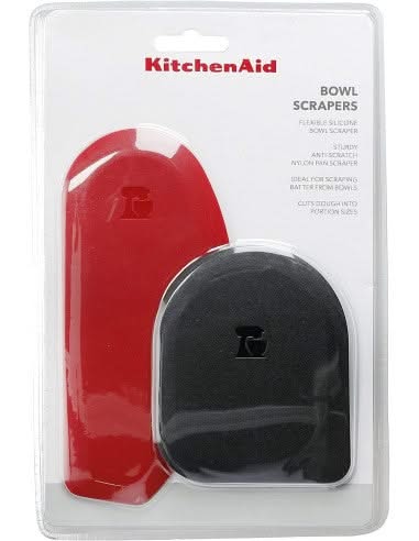 KitchenAid Bowl Scraper set Core Silicone 2pc Black/Red -