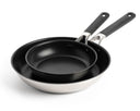 KitchenAid Frying Pan Set Classic Stainless Steel 2-Piece - ø 20 & 28 cm - ceramic non-stick coating