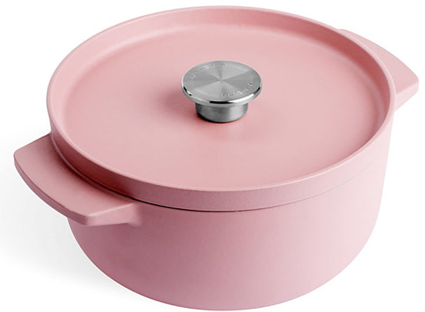 KitchenAid Casserole Cast Iron Dried Rose ø 22 cm / 3.3 Litres - enamelled non-stick coating