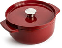 KitchenAid Cocotte de Hierro Fundido Empire Red ø 22 cm / 3,3 litros - revestimiento antiadherente esmaltado