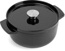 KitchenAid Casserole Cast Iron Onyx Black ø 22 cm / 3.3 Litres - enamelled non-stick coating