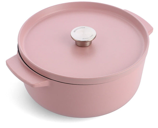 KitchenAid Casserole Cast Iron Dried Rose ø 26 cm / 5.2 Litres - enamelled non-stick coating