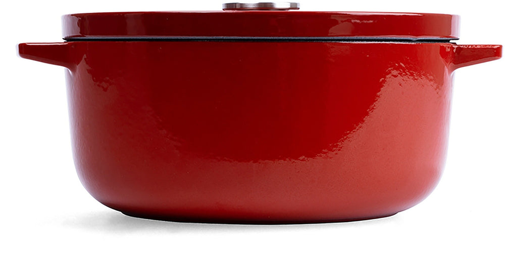 KitchenAid Braadpan Gietijzer Empire Red ø 26 cm / 5.2 Liter - zijaanzicht