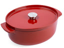 KitchenAid Casserole Oval Cast Iron Empire Red 30 cm / 5.6 Litres - enamelled non-stick coating