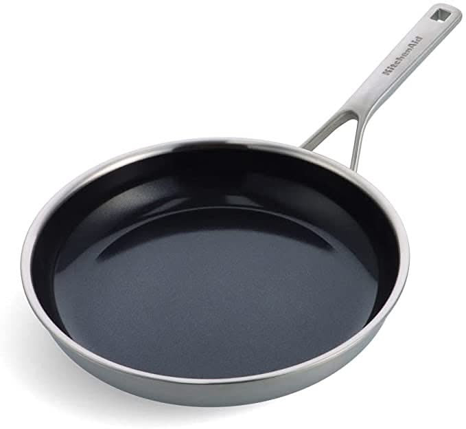 KitchenAid Koekenpannenset Multi-Ply RVS 2-delig - ø 20 & 28 cm - binnenkant