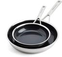 KitchenAid Frying Pan Set Multi-Ply Stainless Steel 2-Piece - ø 20 & 28 cm - ceramic non-stick coating