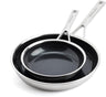 KitchenAid Koekenpannenset Multi-Ply RVS 2-delig - ø 20 & 28 cm