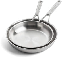 KitchenAid Set de Sartenes - Multi-Ply Acero Inoxidable - ø 24 y 28 cm - sin recubrimiento antiadherente