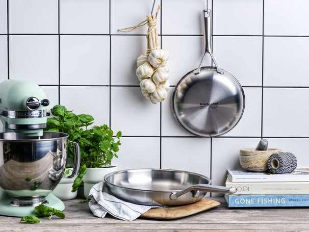 KitchenAid Frying Pan Set Tri-Ply Stainless Steel 2-Piece - ø 20 & 28 cm - without non-stick coating