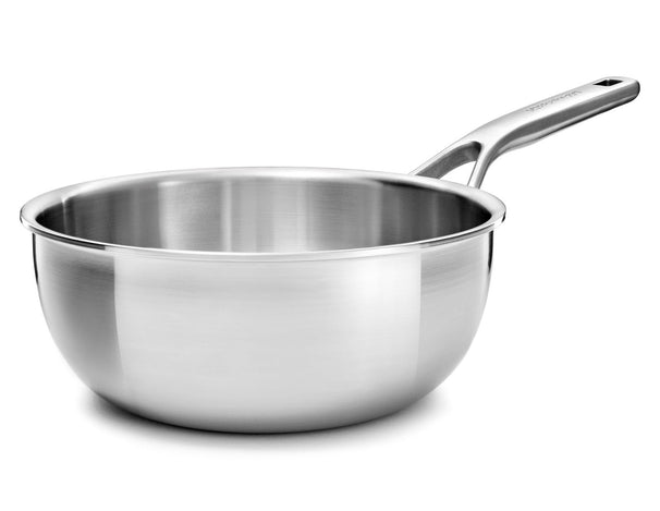 KitchenAid Salteadora Tri-Ply Acero Inoxidable ø 24 cm / 3,7 litros - sin revestimiento antiadherente