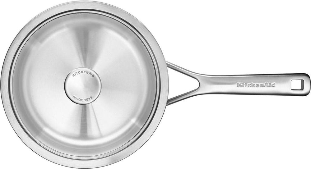 KitchenAid Steelpan Tri-Ply RVS ø 18 cm / 2.1 Liter - bovenaanzicht