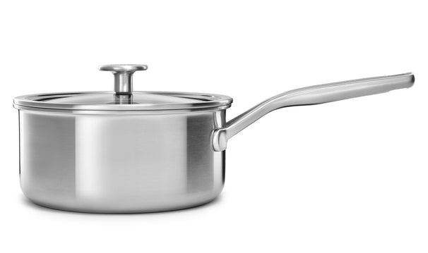 KitchenAid Cazo Tri-Ply Acero Inoxidable ø 18 cm / 2,1 litros - con tapa - sin revestimiento antiadherente