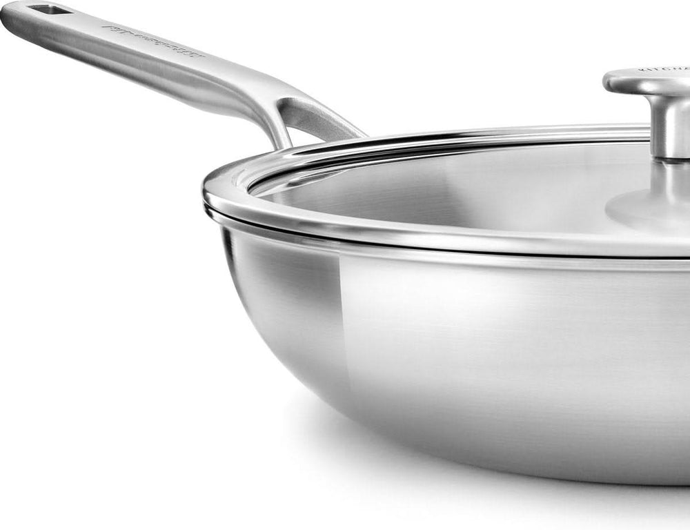 KitchenAid Wokpan met deksel Tri-Ply RVS ø 28 cm / 3.6 Liter - detail 2