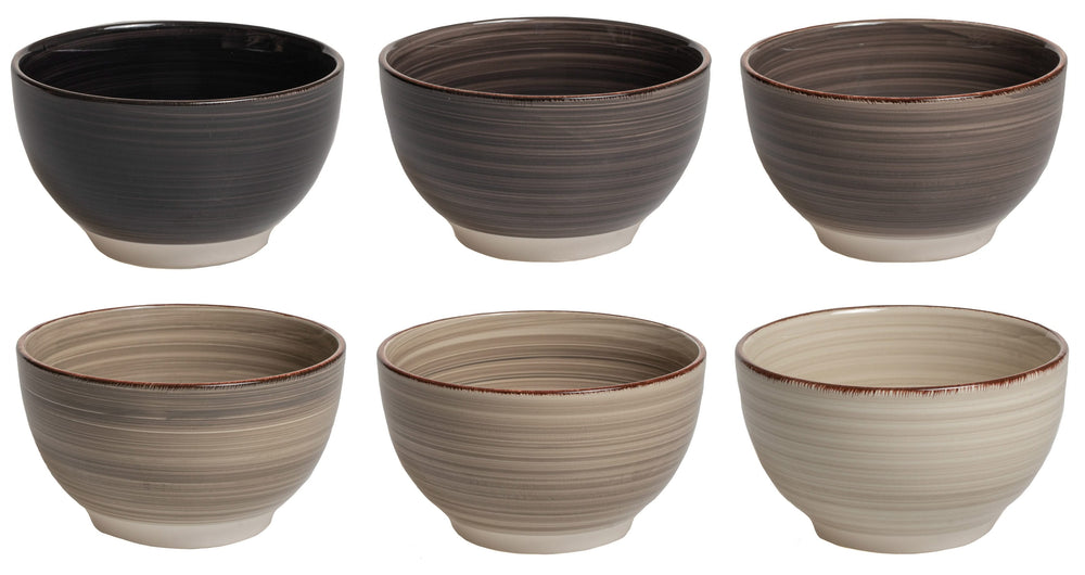 Cookinglife Soup Bowls / Bowls Delice Gray ø 14 cm - 6 pieces