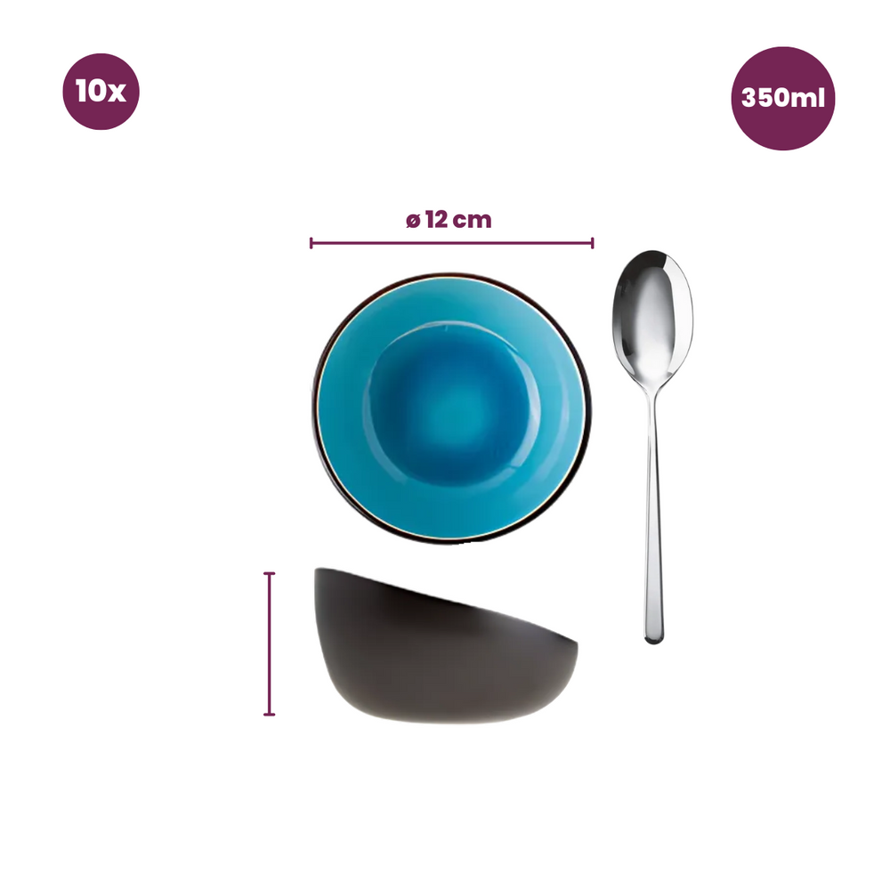 Cosy & Trendy Small Bowls Streetfood ø 12 cm / 350 ml - 10 Pieces