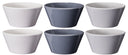Cookinglife Cuencos para sopa / Cuencos - Siaki Blanco / Azul / Gris ø 14 cm - Porcelana - 6 piezas