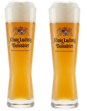 Vasos de cerveza König Ludwig Weizen 500 ml - 2 unidades