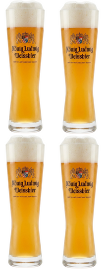 Vasos de cerveza Konig Ludwig Weizen 500 ml - 4 piezas