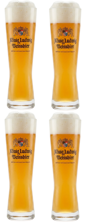 Vasos de cerveza Konig Ludwig Weizen 500 ml - 4 piezas