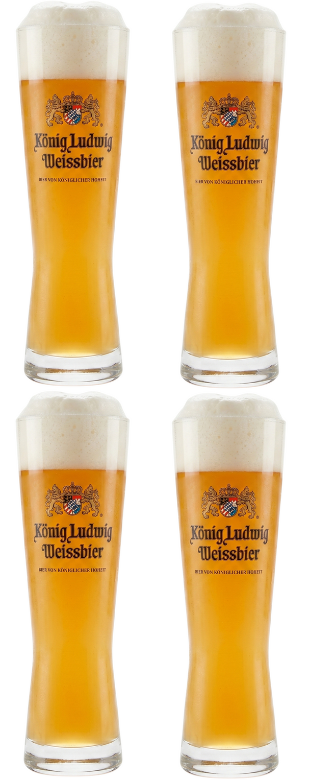 Vasos de cerveza Konig Ludwig Weizen 500 ml - 4 piezas