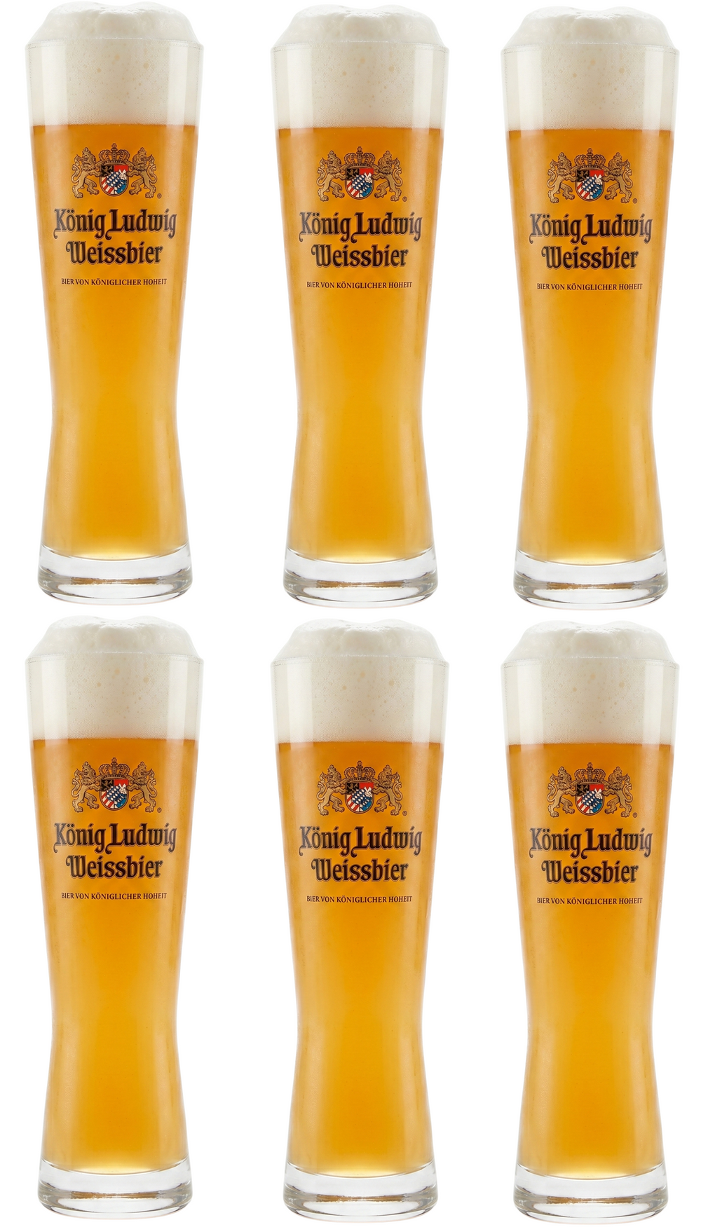 Konig Ludwig Beer glasses Weizen - 500 ml - 6 pieces