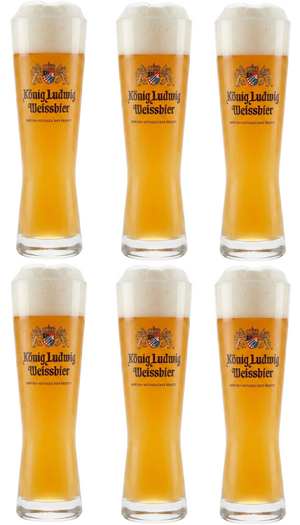 Vasos de cerveza Konig Ludwig Weizen - 500 ml - 6 unidades