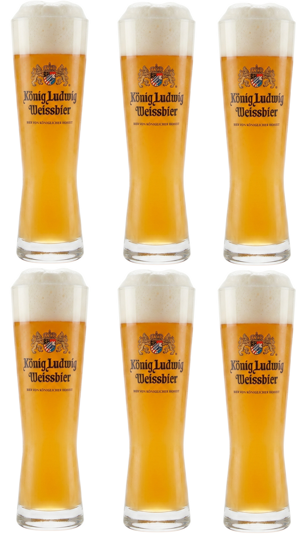 Vasos de cerveza Konig Ludwig Weizen - 500 ml - 6 unidades