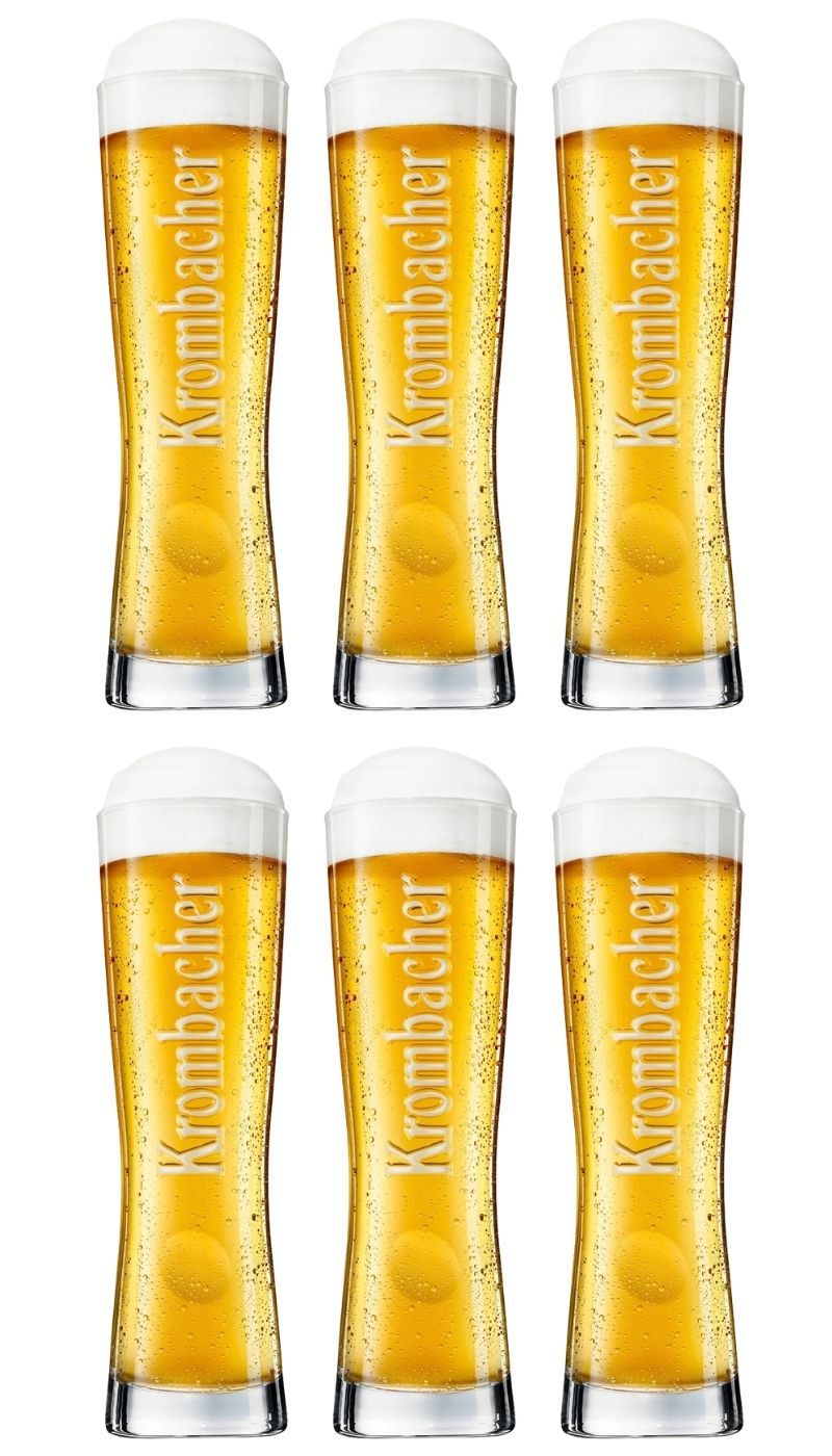 Krombacher Beer Glasses Star Cup 250 ml - 6 pieces